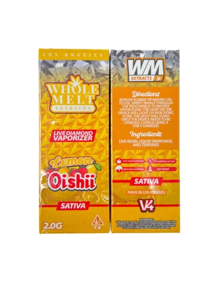 Lemon Oishii Whole Melts Disposable – Hybrid - Official Whole Melt Extracts