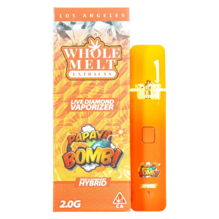 Papaya Bomb Whole Melts Disposable – Hybrid - Official Whole Melt Extracts