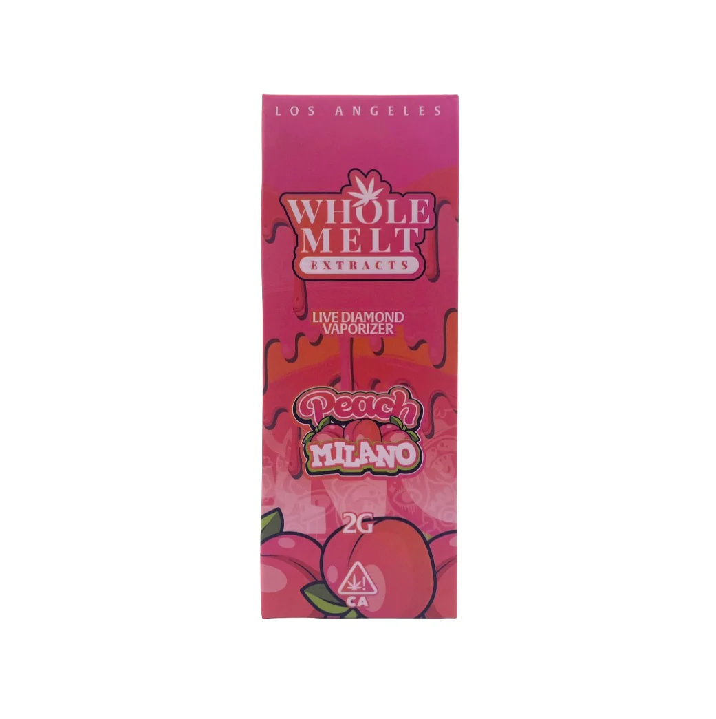 Peach Milano Whole Melts Disposable – Hybrid - Official Whole Melt Extracts Peach candy melts