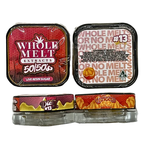 Whole Melt Extracts 50/50’s Live Resin Sugar “Sweet Diesel #13” & “Tangelo” - Official Whole Melt Extracts Whole Melt Extracts 50/50’s Live Resin Sugar “Sweet Diesel #13” & “Tangelo” - Official Whole Melt Extracts